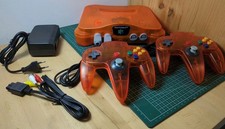 Console Nintendo 64 PAL Europe + 2 Manettes RCA Et Alimentation N64 Orange
