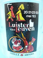 1983 Luister Van Leuven / Stella Artois Collection Beer Glass Mug (CH45)
