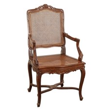 Fauteuil Ancien Style Baroque Hêtre France XXe Siècle Original