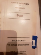 HISTORICAL  POLITICAL CAMPAIGN  BROCHURE JOHNS HOLLINGER  Bbox2