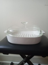 Corning Ware French White Casserole Dish M-10-GR-B 10-inch Cooker With Lid