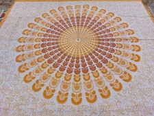 Grand Couvre-lit indien floral Mandala Lotus Coton floral Taies d'oreiller King