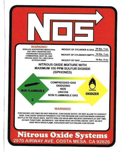 Nos nitro sticker vinyle - nitro,