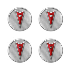 Pontiac Domed Resin Cover Stickers Decals Rim Badge Center Caps 15-100mm 4pcs