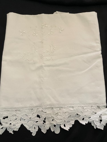 Ancienne taie broderie