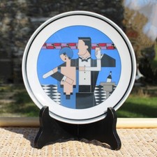 Vintage 19cm Dessert Plate / Lourioux Porcelain / Philippe Deshoulières