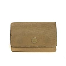 CHANEL Coco Button Leather 6 Ring Key Case Beige/2BH2347