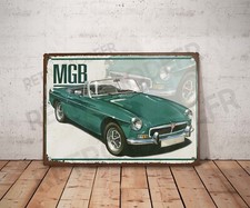 Plaque métal vintage mgb