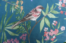 OLD VINTAGE FRENCH FABRIC FLOWERS GOOD CONDITION 64cm X 1m FABRIC COUPON