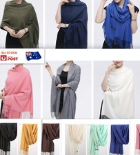 AU STOCK OVERSIZE CASHMERE PASHMINA SOLID WRAP SOFT SCARF/SHAWL SC019