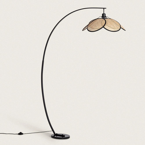 Lampadaire rotin arc - arc,