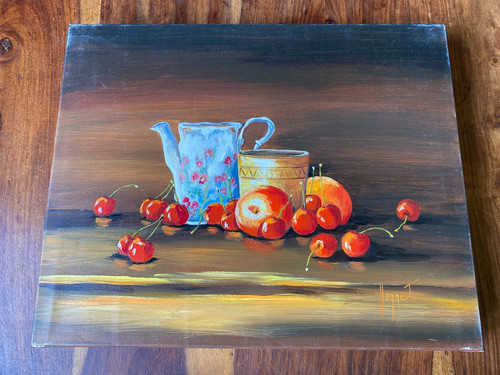 Peinture huile sur - a,