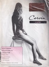 Bas nylon CERVIN CAPRI 20 deniers Cappuccino. Taille 2. Stockings.
