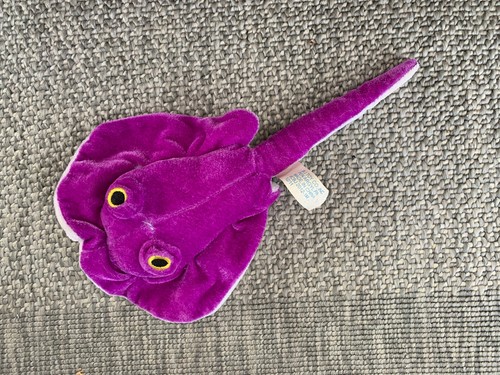 Doudou peluche raie violet - raie,