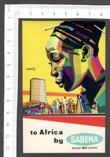 SABENA Belgium vintage luggage tag - AFRICA