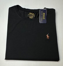 NWT Polo Ralph Lauren Men Short Sleeve Crew Neck Black  T-Shirt Free Shipping