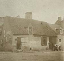 FRANCE Châteauroux Un marshal-ferrant c1900 Photo Stereo Vintage Citrate