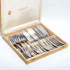 Letang Remy Paris Stainless Fish Knives Forks Set with Case Vintage