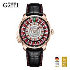 BONEST GATTI Men's Sapphire Roulette Dial Luminous Automatic Mechanical Watch