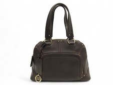NEUF SAC A MAIN LANCEL MADEMOISELLE ADJANI A04622 CUIR GRAINE MARRON BAG 1250€