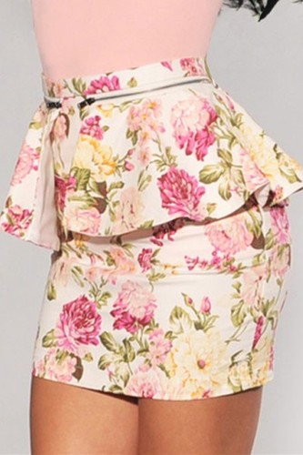 Mini jupe fleurs - , shabby