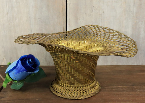 Panier fleurs ancien - fleurs,