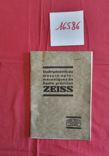 N°16586 / ZEISS. opto-mechanical measuring instruments / catalogue 10 - 1932