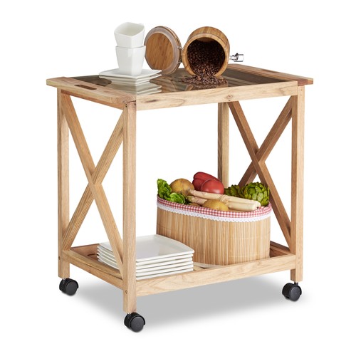 Desserte bois chariot de - en,