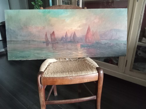 Peinture marine rectangulaire - peinture,