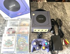 Nintendo Game Cube Console with Controller Violet & 6 Game Softs biohazard