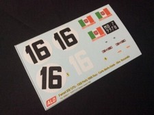 1962 MONTLHERY #16 FERRARI 250 GTO ABATE/VACCARELLA 1:18 DECALS