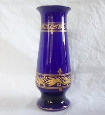 Vase - Cobalt Blue & Opaline Baccarat Crystal - 25cm