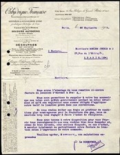 Facture 1912 OXHYDRIQUE