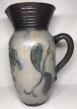 Rare Stoneware Pitcher Vase Signed J. Guyaux BOUFFIOULX H 27 L 19 l 13.5 cm