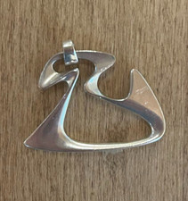 Georg Jensen Sterling Silver Amoeba Pendant #125 Henning Koppel Denmark