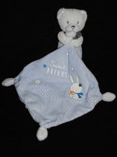 🍀Doudou Ours Mouchoir Bleu