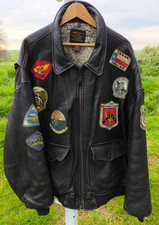 Blouson aviateur en cuir lisse