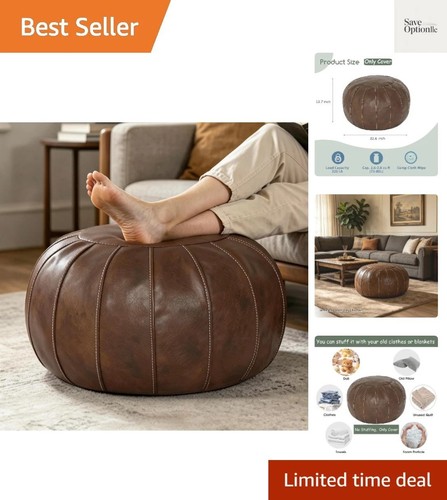 Unstuffed ottoman pouf - unstuffed,