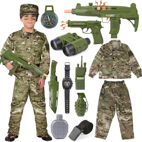 13pcs déguisement militaire - 13pcs,