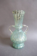 Vase en verre teinté irisé