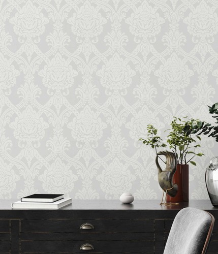 Papier peint blanc design - papier,