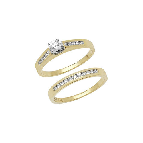 9ct jaune diamant - or,
