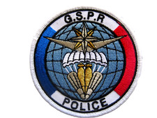 POLICE COLLECTION PATCH / GSPR SCRATCH ON THE BACK 90MM