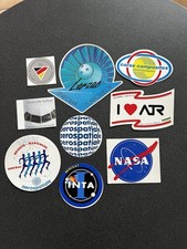 Lot of 9 Aerospace Theme Stickers Stickers