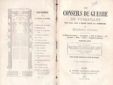 MORIAC Les conseils de guerre de Versailles. Commune de Paris 1871.