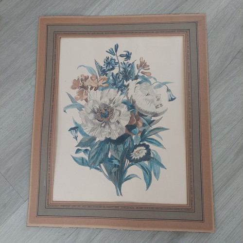 Gravure bouquet fleurs - bouquet,