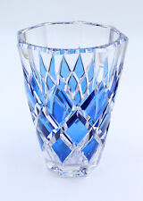 Val Saint Lambert Art Deco Crystal Vase Cobalt Blue Crystal