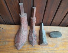 Lot ancien pieds outil artisan cordonnier talon enclume vieux ustensile métier