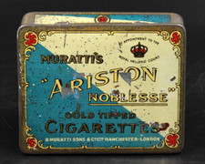 Ancien Boîte Tôle Cigarettes