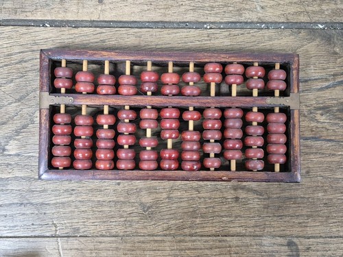 Ancien boulier bois - en,